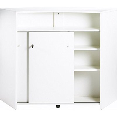 Bar 2 portes 134,5x55,3x104,8 cm noir et d&eacute;cor drapeau suisse - kapik