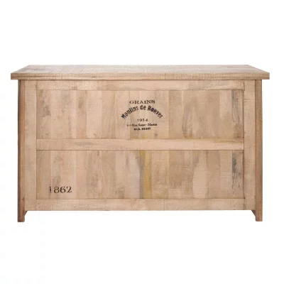 Bar en bois clair 3 tiroirs 2 tablettes - casimir 53212