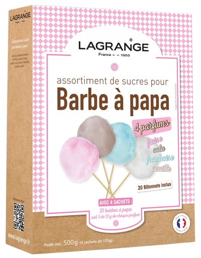 LAGRANGE Barbe &agrave; papa  ASSORT GOUTS*4