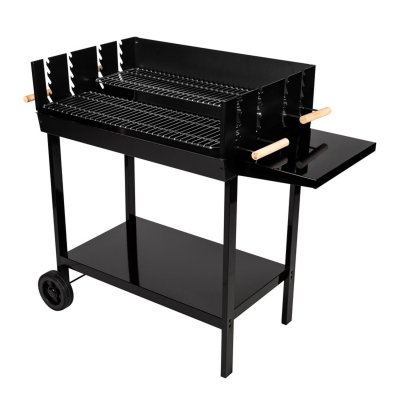 SOMAGIC Barbecue &agrave; charbon de bois &agrave; double grilles - Noir - 106 x 52 x 92 cm