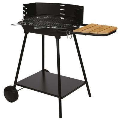 SOMAGIC Barbecue &agrave; charbon de bois sur chariot avec cuve en fonte