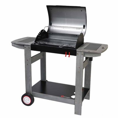 SOMAGIC Barbecue &agrave; charbon Indiana sur chariot -  