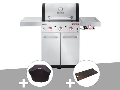 GENERIQUE Barbecue &agrave; gaz Char-Broil Professional Pro S 3 + Housse de protection + Plancha
