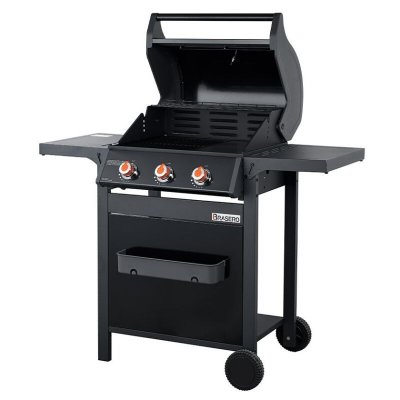 BRASERO Barbecue &agrave; gaz et plancha 3 br&ucirc;leurs easy clean SPRING