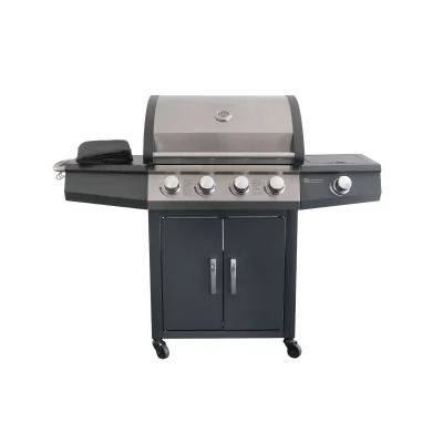 JARDIDECO Barbecue &agrave; gaz Piretto 4 br&ucirc;leurs + 1 br&ucirc;leur lat&eacute;ral - 