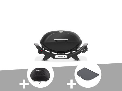 WEBER Barbecue &agrave; gaz q 2100n noir + housse + plancha (1&nbsp;2) - 