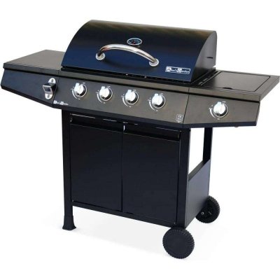 SWEEEK Barbecue au gaz 4 br&ucirc;leurs avec feu lat&eacute;ral