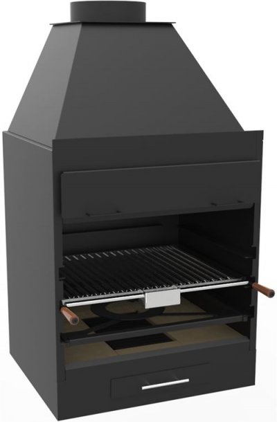 FM CALEFACCION Barbecue charbon bois FM BF-60 &agrave; poser ou &agrave; encastrer