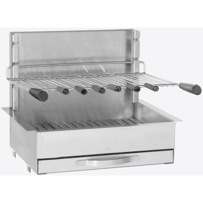 Barbecue charbon FORGE ADOUR encastrable inox 961.56 Gris Forge Adour