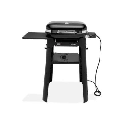 WEBER Barbecue &eacute;lectrique  lumin compact black stand Noir 