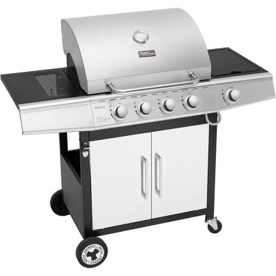 ROYAL GOURMET Barbecue Gaz &agrave; 4+1 Br&ucirc;leurs Puissance 14,5kW - Argent - 122 x 57 x 112 cm