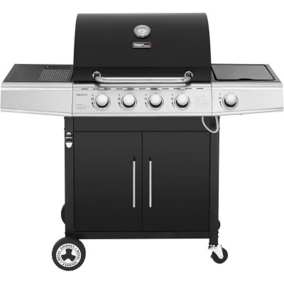ROYAL GOURMET Barbecue Gaz &agrave; 4+1 Br&ucirc;leurs Puissance 14,5kW - Noir - 122 x 57 x 112 cm