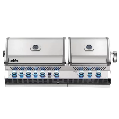 NAPOLEON Barbecue gaz encastrable prestige pro 825 inox 4 br&ucirc;leurs + 2 sizzle zone + br&ucirc;l