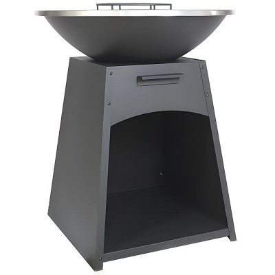 VENTE UNIQUE Barbecue Plancha Brasero CORVERA en Noir - L81 x l81 x H96 cm