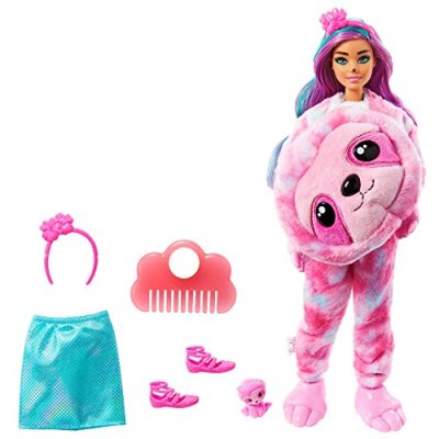 BARBIE  -  Cutie Reveal Paresseux - Poup&eacute;e - 3 ans et + 