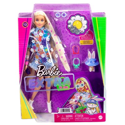 BARBIE  -  Extra Robe Fleurie - Poup&eacute;e - 3 ans et + 