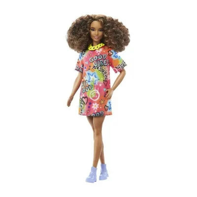 BARBIE  -  fashionista robe motif - poup&eacute;e - 3 ans et + MATHJT00