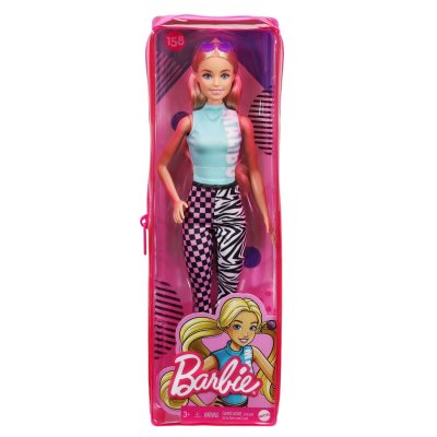  Barbie - Barbie Fashionistas Legging Damier Et Z&egrave;bre - Poup&eacute;e Mannequin - D&egrave;s 3 Ans - Barbie