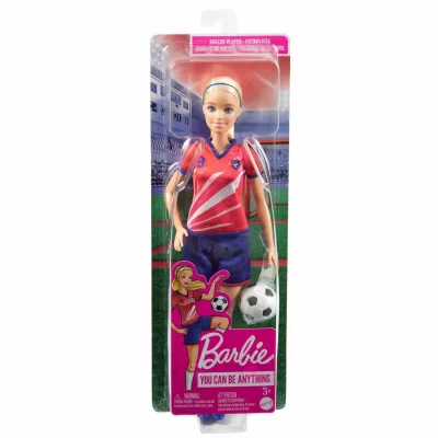 MATTEL Barbie - Barbie Footballeuse - Poup&eacute;e Mannequin - D&egrave;s 3 ans 