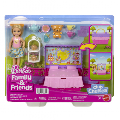 BARBIE  Chelsea - Set Pique-nique Salon de Th&eacute; - 12 accessoires - Rose
