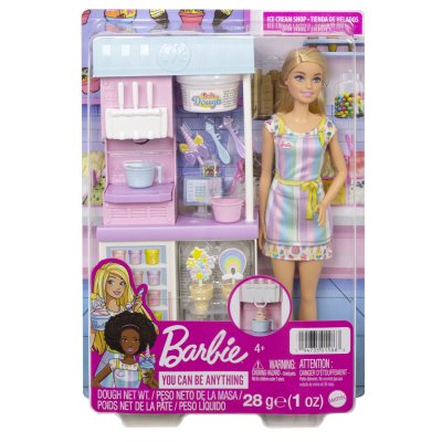 BARBIE  - Coffret Marchande De Glaces - Poup&eacute;e Mannequin - D&egrave;s 3 ans 