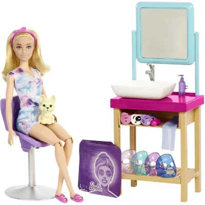 MATTEL Barbie - Coffret masque de beaute - Blonde