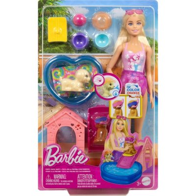 MATTEL Barbie - Coffret piscine des chiots avec poup&eacute;e