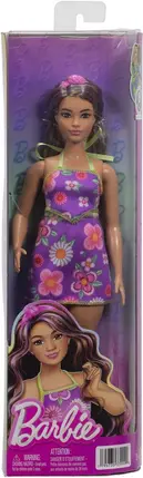 BARBIE  Fashionistas -Poup&eacute;e  Brune &agrave; M&egrave;ches Violettes