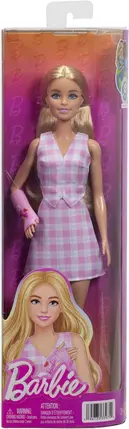 BARBIE  Fashionistas Poup&eacute;e avec Pl&acirc;tre Rose et Tenue Styl&eacute;e