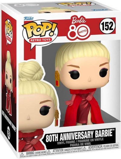 FUNKO Barbie - Figurine POP! Mattel 80&egrave;me Anniversaire Barbie 9 cm