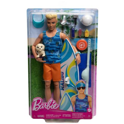 MATTEL Barbie Ken Surf + Accy Doll Multicolore