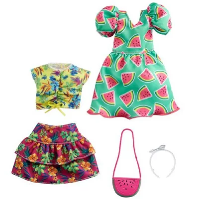 BARBIE  Pack 2 Assorted Fashion Looks Doll Multicolore