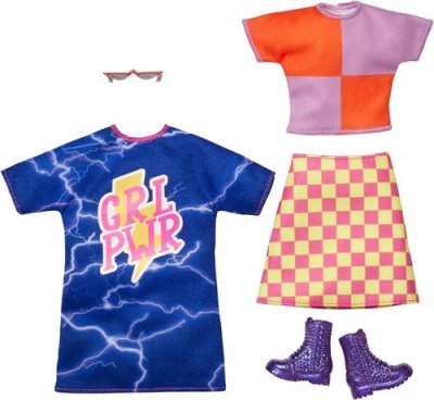  Barbie Pack Fashion Looks Dress Doll Multicolore