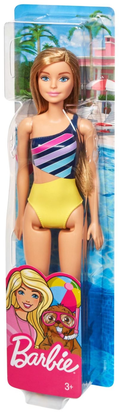 BARBIE  Plage Maillot De Bain A Rayures