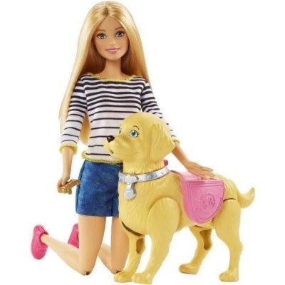 BARBIE  Poup&eacute;e  - Balade du chien DWJ68