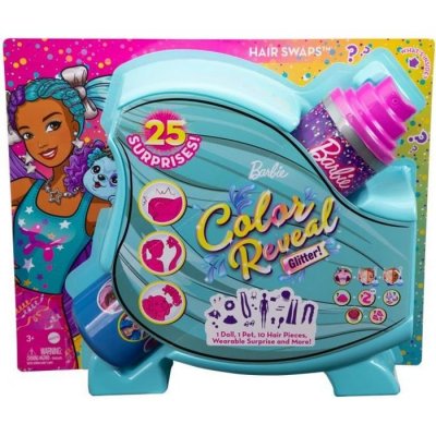 MATTEL Barbie Poup&eacute;e Color Reveal - Bleu paillet&eacute; avec 25 surprises