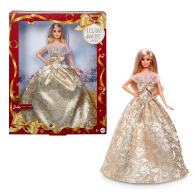 MATTEL Barbie - Poup&eacute;e Joyeux No&euml;l - Poup&eacute;e blonde - JBH95