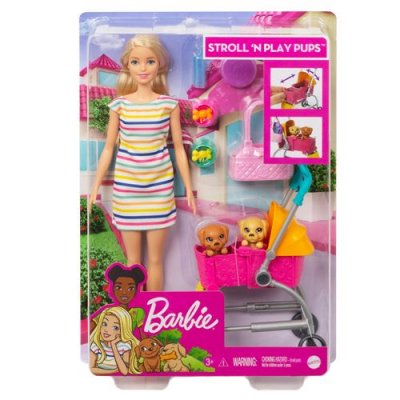 BARBIE  promene ses chiots