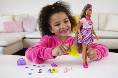 MATTEL Barbie Totally Hair Extralargo Hair Flor Doll Rose