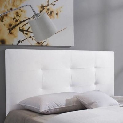 MARCKONFORT BARCELONA T&ecirc;te de lit 150 cm en simili - Blanc