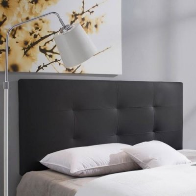 MARCKONFORT BARCELONA T&ecirc;te de lit 150 cm en simili - Noir