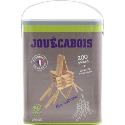 JOUECABOIS Baril de 200 planchettes en bois