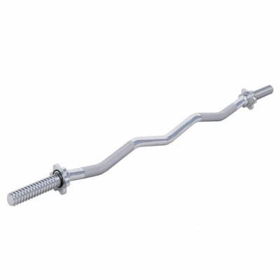 GORILLA SPORTS Barre Curl avec bagues de serrage en forme d'&eacute;toile 120cm