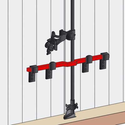 Barre de s&eacute;curit&eacute; en acier zingu&eacute; pour volets, L.98 cm
