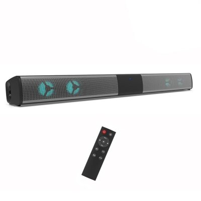 YONIS Barre De Son Bluetooth RGB Atmosph&egrave;re Lumineuse Haut-Parleur Sans Fil HiFi 5W YO