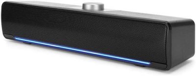 VENDOS85 Barre de Son Filaire 3W gris noir 