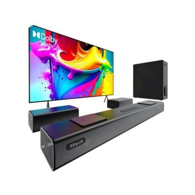 HIWILL Barre de Son -  - A512 - 5.1.2 Dolby Atmos - HDMI eARC - Bluetooth - Noir