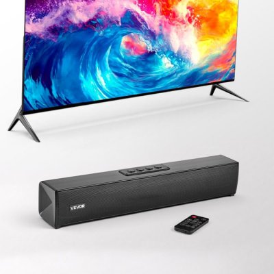 VEVOR Barre de Son Pour Smart TV 2.0 Canaux 45cm Surround St&eacute;r&eacute;o Avec T&eacute;l&eacute;commande