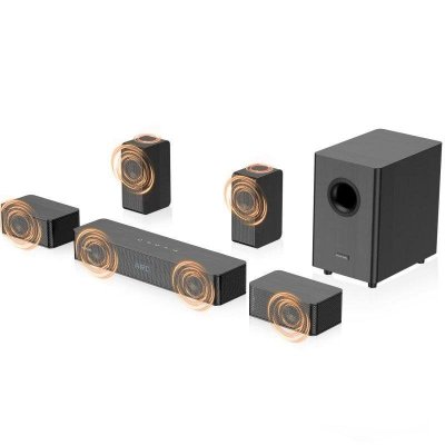 BARRE DE SON POUR TV   Hiwill-Audio N512 400W 5.1.2 Dolby Atmos - Noir