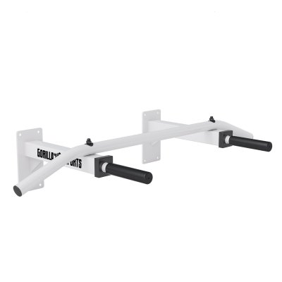 GORILLA SPORTS Barre de traction &agrave; fixer au mur, blanc